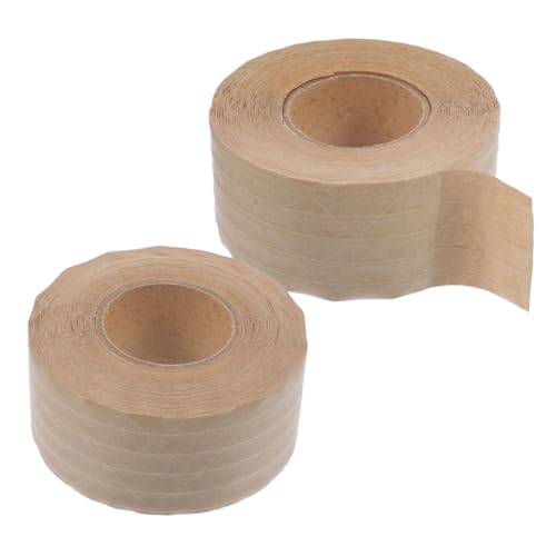 jojofuny 2 Rollen Dichtungsband Gummiertes Papierband Nasses Wasseraktiviertes Klebeband Wasserdichtes Trägerband Für Bilderrahmen Einrahmungsbedarf Haushaltsverpackungsband von jojofuny