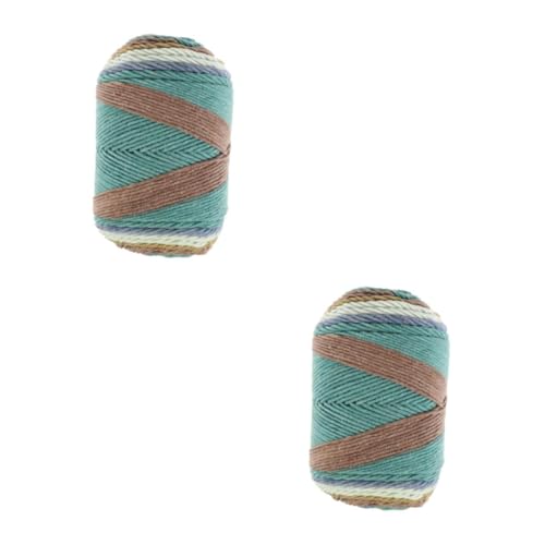 jojofuny 2 Rollen Fädiges Bunte Baumwollgarn Diy Strickseil Weich Geflochten für Handarbeiten Puppen Kissen Teppiche Geeignet jojofuny 2 Rollen Fädiges Bunte Baumwollgarn Diy Strickseil Weich Geflochten für Handarbeiten Puppen Kissen Teppiche Geeignet von jojofuny
