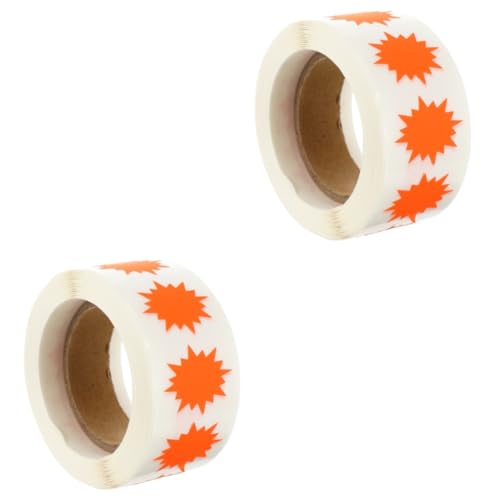 jojofuny 2 Rollen Fluoreszierende Aufkleber Bunte Explosion Muster Etiketten Selbstklebend für Geschenkverpackung Diy Bastelprojekte Leuchtende Markierungssticker jojofuny 2 Rollen Fluoreszierende Aufkleber Bunte Explosion Muster Etiketten Selbstklebend für Geschenkverpackung Diy Bastelprojekte Leuchtende Markierungssticker von jojofuny