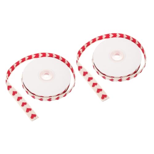 jojofuny 2 Rollen Geschenkband Bänder Zum Basteln Schleifen Zum Verpacken Dekoratives Band Paketband Valentinstag Band Zum Verpacken Herzen Geschenkangebot Diy Liefert Polyester Baumwolle jojofuny 2 Rollen Geschenkband Bänder Zum Basteln Schleifen Zum Verpacken Dekoratives Band Paketband Valentinstag Band Zum Verpacken Herzen Geschenkangebot Diy Liefert Polyester Baumwolle von jojofuny