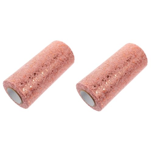 jojofuny 2 Rollen Glitzernder Tüllstoff mit Sechseckigen Pailletten Vielseitiges Bastelgaze Band für Geschenkverpackung Hochzeitsdeko DIY Party und Festschmuck Roségoldfarben jojofuny 2 Rollen Glitzernder Tüllstoff mit Sechseckigen Pailletten Vielseitiges Bastelgaze Band für Geschenkverpackung Hochzeitsdeko DIY Party und Festschmuck Roségoldfarben von jojofuny