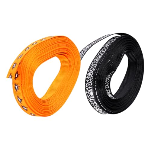 jojofuny 2 Rollen Halloween Geschenkband Satin Schleifenband mit Spinnennetz und Spinnenmuster Stoffband für Partydekoration und DIY Bastelprojekte Dekoratives Halloween jojofuny 2 Rollen Halloween Geschenkband Satin Schleifenband mit Spinnennetz und Spinnenmuster Stoffband für Partydekoration und DIY Bastelprojekte Dekoratives Halloween von jojofuny