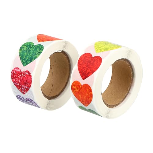 jojofuny 2 Rollen Herzförmige Selbstklebende Etiketten Dekoration für Valentinstag Geschenkpäckchen Karten und Bastelarbeiten Farben jojofuny 2 Rollen Herzförmige Selbstklebende Etiketten Dekoration für Valentinstag Geschenkpäckchen Karten und Bastelarbeiten Farben von jojofuny