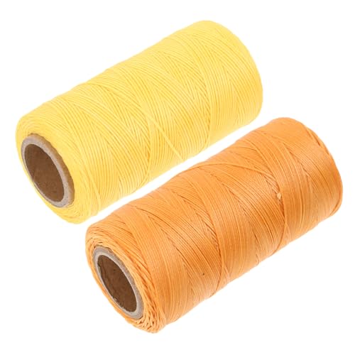jojofuny 2 Rollen Nähmaschine Faden Zum Nähen Fäden Polsterfaden Stickfaden Nähgarn Herstellung Gewachster Faden Stickgarne Bastelsets Nahtlinie Gewachste Linie Polyester von jojofuny