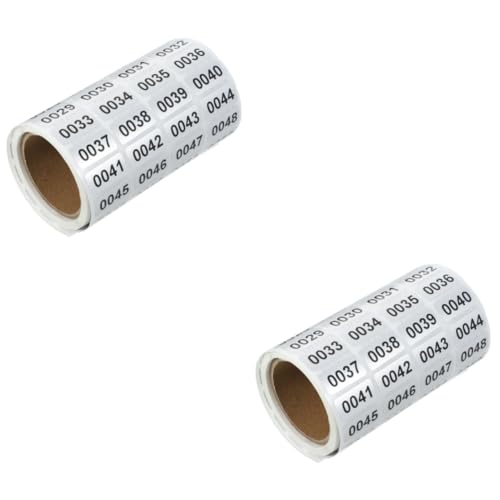 jojofuny 2 Rollen Nummerierte Aufkleber Geburtstagsziffern Bewegliche Fortlaufende Entfernbare Nummerierte Etiketten Aufkleber Zahlenaufkleber Vinyl Transparente Zahlenaufkleber von jojofuny