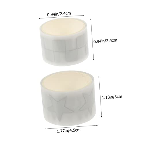 jojofuny 2 Rollen Reflektierendes Heat Transfer Vinyl Film Breit Langlebiger DIY Aufbügelfilm für Kleidung Waschfest Einfach zu Schneiden und Bügeln Silberner Stern und Karomuster Streifen von jojofuny