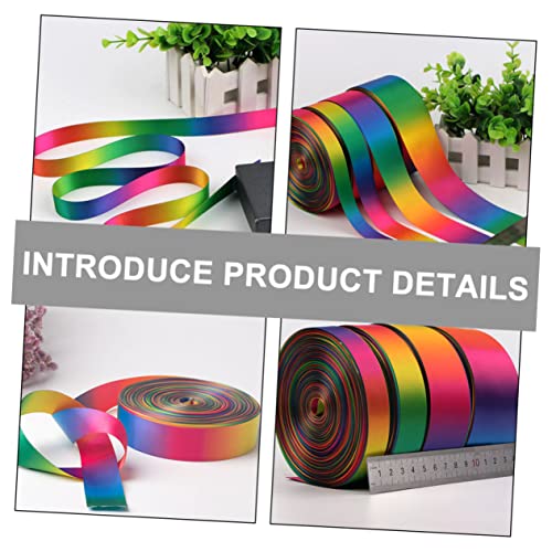 jojofuny 2 Rollen Regenbogen Satin Geschenkband Breit Doppelseitig Farbiges Diy Schleifenband für Geschenkverpackung Blumenstrauß Tortendeko und Partydeko jojofuny 2 Rollen Regenbogen Satin Geschenkband Breit Doppelseitig Farbiges Diy Schleifenband für Geschenkverpackung Blumenstrauß Tortendeko und Partydeko von jojofuny