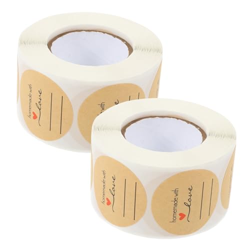 jojofuny 2 Rollen Selbstklebende Runde Backetiketten DIY Aufkleber für Gebäckverpackung Geschenkverzierung Handgemachte Seifenetiketten und Verpackungsbeschriftung jojofuny 2 Rollen Selbstklebende Runde Backetiketten DIY Aufkleber für Gebäckverpackung Geschenkverzierung Handgemachte Seifenetiketten und Verpackungsbeschriftung von jojofuny