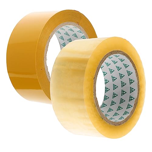 jojofuny 2 Rollen Transparente Verpackungsband Klebeband für Kartonversiegelung und Versand für Büro und Zuhause Vielseitig Einsetzbar von jojofuny