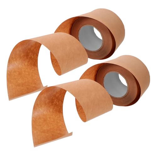 jojofuny 2 Rollen Verstärkungsband dünn Verpackungsband Packband aus braunem Papier ziehen um Paketklebeband für den Versand Multifunktions-Verpackungsklebeband Papier Klebeband Kraftpapier von jojofuny