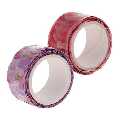 jojofuny 2 Rollen Washi Tape Blütenblatt Washi Klebeband Dekorative Aufkleber für Scrapbooking Diy Tagebuch Geschenkverpackung ohne Rückstände jojofuny 2 Rollen Washi Tape Blütenblatt Washi Klebeband Dekorative Aufkleber für Scrapbooking Diy Tagebuch Geschenkverpackung ohne Rückstände von jojofuny