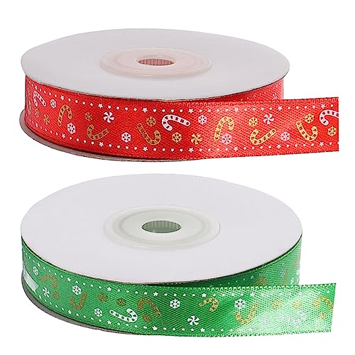 jojofuny 2 Rollen Weihnachtsgeschenkband Geschenkverpackungsschleifen mit Zuckerstangenmuster DIY Bastelband für Geschenkboxen Rot und Grün Leicht Zuschneidbar Vielseitig für Dekoration jojofuny 2 Rollen Weihnachtsgeschenkband Geschenkverpackungsschleifen mit Zuckerstangenmuster DIY Bastelband für Geschenkboxen Rot und Grün Leicht Zuschneidbar Vielseitig für Dekoration von jojofuny