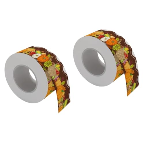 jojofuny 2 Rollen Wellenförmige Pinnwand Bordüre Herbst Stil Selbstklebende Dekoration für Klassenzimmer Büro Tafel Korktafel und Whiteboard jojofuny 2 Rollen Wellenförmige Pinnwand Bordüre Herbst Stil Selbstklebende Dekoration für Klassenzimmer Büro Tafel Korktafel und Whiteboard von jojofuny