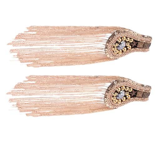 jojofuny 2 STÜCK Goldene Quasten Schulterklappen aus Legiertem Nickelfreiem Material Korrosionsbeständig Modisches Accessoire für Anzüge und Kostüme Unisex Schmuck mit Sicherheitsnadel für jojofuny 2 STÜCK Goldene Quasten Schulterklappen aus Legiertem Nickelfreiem Material Korrosionsbeständig Modisches Accessoire für Anzüge und Kostüme Unisex Schmuck mit Sicherheitsnadel für von jojofuny