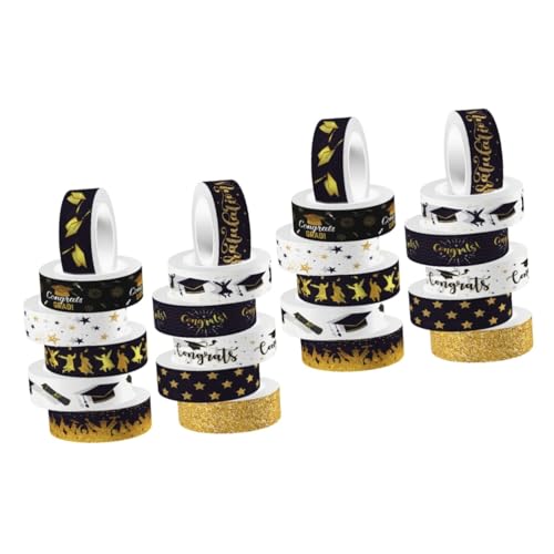 jojofuny 2 Sätze Abschlusskappendekoration Abschlussschalbenbuchaufkleber Dekorativ Abschlussband Klebeband Scheckheft Sammelalbum Bastelset Abschluss-washi-tape Washi -bänder 12 Rollen * 2 jojofuny 2 Sätze Abschlusskappendekoration Abschlussschalbenbuchaufkleber Dekorativ Abschlussband Klebeband Scheckheft Sammelalbum Bastelset Abschluss-washi-tape Washi -bänder 12 Rollen * 2 von jojofuny