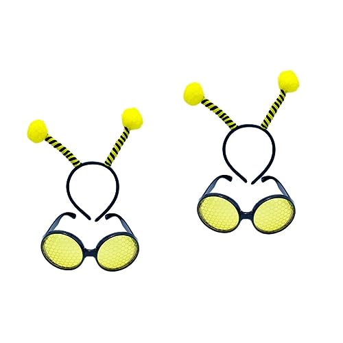 jojofuny 2 Sätze Biene Stirnband Brille Bienen Stirnbänder Kopfbedeckung Für Sommerkostüme Honigbienen-haarreif Bienenstirnband Und Brille Bienengläser Zubehör Kunststoff Karikatur Kind jojofuny 2 Sätze Biene Stirnband Brille Bienen Stirnbänder Kopfbedeckung Für Sommerkostüme Honigbienen-haarreif Bienenstirnband Und Brille Bienengläser Zubehör Kunststoff Karikatur Kind von jojofuny