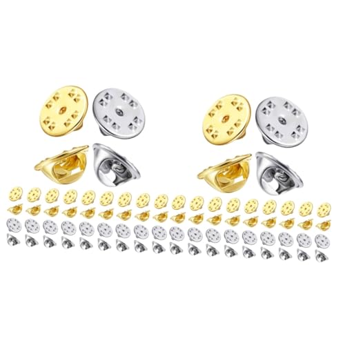 jojofuny 2 Sätze Brosche Boutonniere Pins Name Schlüssel Hutstifte Pin -abzeichen Bobby Für Exquisites Stiftverschluss Dornschließe Mit Verschluss Sichere Pin-rückseiten Kupfer 50 Stück * 2 von jojofuny