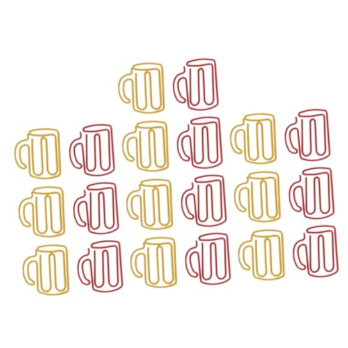 jojofuny 2 Sätze Büroklammer Büroartikel Büromaterial Büro Materialien Valentines Day Dessous Geschenkideen Beschichtet Rosa Winzig Nützliche Papierklammern Cup-clips Legierung 20 Stück * 2 von jojofuny