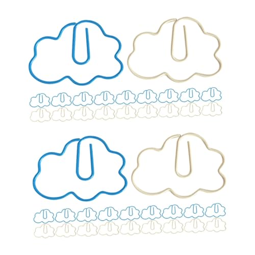 jojofuny 2 Sätze Cartoon Lesezeichenstift Papierklammern Büroklammern in Verschiedenen Größen Befestigungsclips Für Dokumente Kleine Metallclips Plastik 20 Stück * 2 von jojofuny
