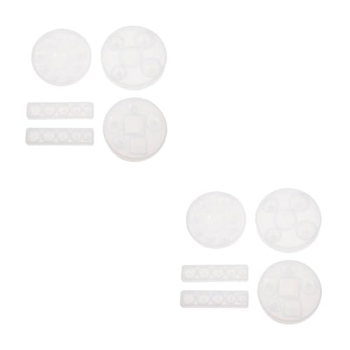 jojofuny 2 Sätze Diy Epoxidharz Silikonformen Teiliges Für Schmuckherstellung Mit Großen Und Kleinen Halbkugeln Sowie Und Runden Formen Langlebig Und Einfach Zu Verwenden Für 5 Stücke * 2 von jojofuny