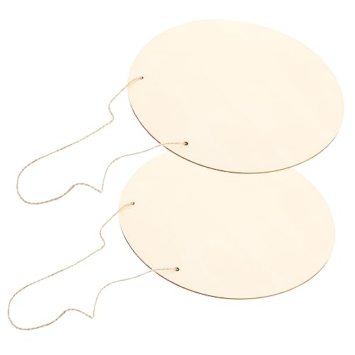 jojofuny 2 Sätze Diy Holzschild Set mit Hanfseil Runde Holzscheiben für Bastelprojekte Deko für Hochzeiten Geburtstage und Feiertage für Diy Botschaften und Türschilder von jojofuny