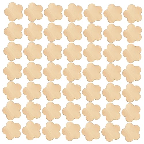 jojofuny 2 Sätze Diy Holzschneider Unlackierte Holzscheiben Für Hochzeits Und Festtagsdeko Kreative Blütenform Für Hänger Tags Und Diy Projekte 50 Stück * 2 von jojofuny