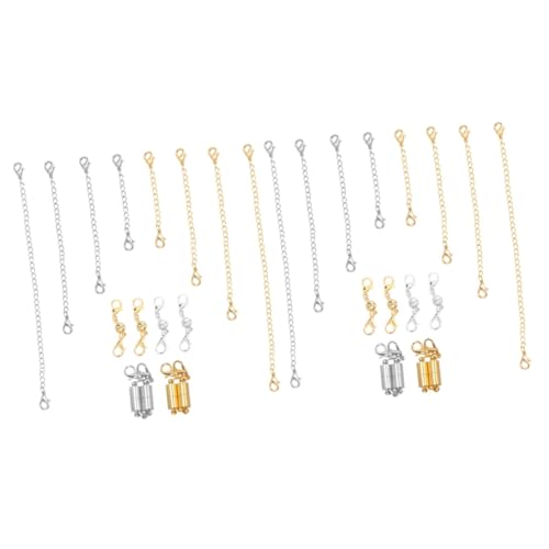 jojofuny 2 Sätze Diy Magnetverschluss Kette Zylindrischer Magnetischer Verschluss für Armbänder und Fußketten Einfach zu Handhaben Gold und Silber für Schmuckherstellung von jojofuny