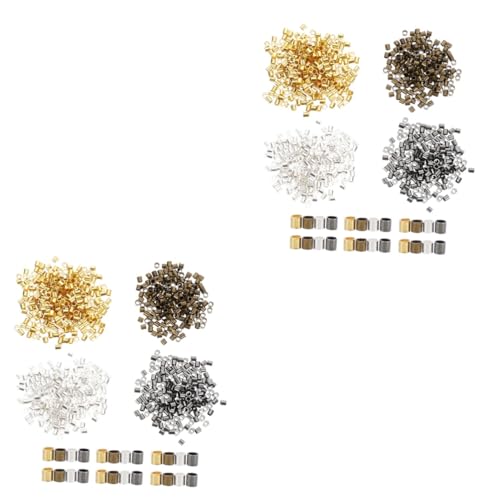 jojofuny 2 Sätze Diy Schmuckperlen Set Kupfer Quetschperlen Gold Schwarz Silber Und Antikbronze Tube Beads Für Schmuckherstellung Und Bastelprojekte 2000 Stück * 2 jojofuny 2 Sätze Diy Schmuckperlen Set Kupfer Quetschperlen Gold Schwarz Silber Und Antikbronze Tube Beads Für Schmuckherstellung Und Bastelprojekte 2000 Stück * 2 von jojofuny