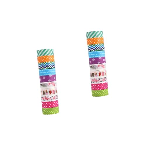 jojofuny 2 Sätze Diy Washi Klebeband Handgemachte Dekorative Papierbänder Für Scrapbooking Tagebuch Und Fotoalben Stilvolle Und Farbenfrohe Designs Für Projekte Und 10 Rollen * 2 jojofuny 2 Sätze Diy Washi Klebeband Handgemachte Dekorative Papierbänder Für Scrapbooking Tagebuch Und Fotoalben Stilvolle Und Farbenfrohe Designs Für Projekte Und 10 Rollen * 2 von jojofuny