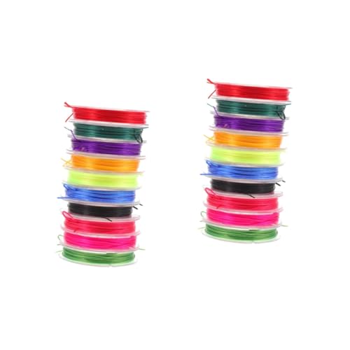 jojofuny 2 Sätze Elastische Perlenschnur Für Schmuckherstellung Dehnbare Schnur Für Armbänder Und DIY Projekte Transparent Und Strapazierfähig Bastelideen 10 Rollen * 2 von jojofuny