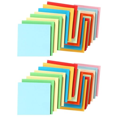jojofuny 2 Sätze Faltpapier Für Diy Bastelprojekte Handwerkspapier Farben Für Kindergartenaktivitäten Papierfalten Für Gestaltung 500 Stücke * 2 von jojofuny