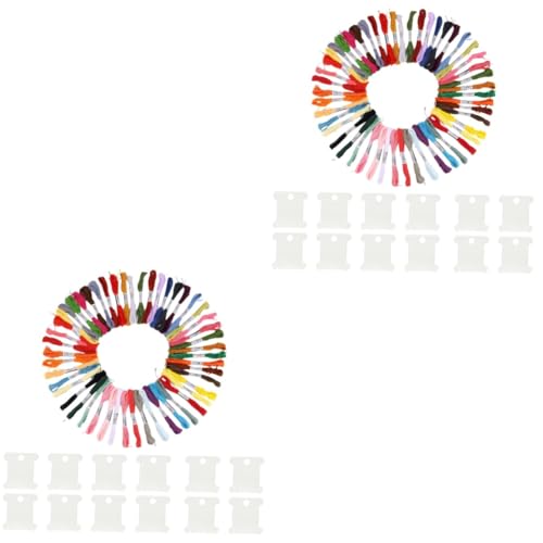 jojofuny 2 Sätze Farben Stickgarn Set Baumwolle mit Winding Plates für Kreuzstich Bastelarbeiten und Diy Projekte Anfänger und Hobbys jojofuny 2 Sätze Farben Stickgarn Set Baumwolle mit Winding Plates für Kreuzstich Bastelarbeiten und Diy Projekte Anfänger und Hobbys von jojofuny