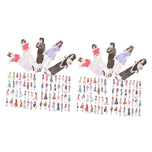 jojofuny 2 Sätze Fashion Aufkleber Für Scrapbooking Und Journaling Vintage Diy Sticker Für Dekorieren Von Notizbüchern Kalendern Und Karten 100 Stück * 2 von jojofuny