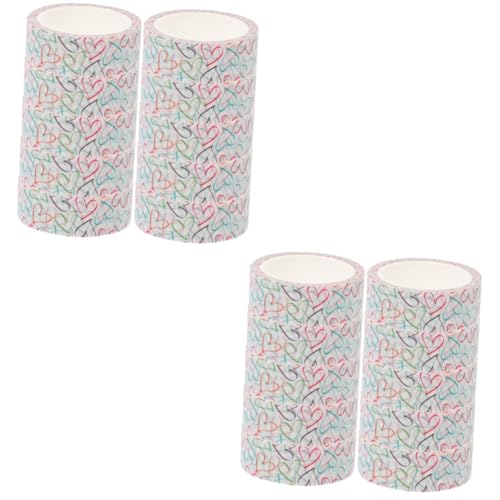 jojofuny 2 Sätze Hand Account Washi Tape Mit Herzmuster Diy Klebeband Für Scrapbooking Und Kreative Bastelprojekte Für Geschenkverpackungen Und Dekorationen 10 Rollen * 2 von jojofuny