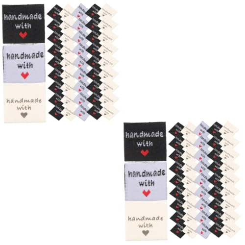 jojofuny 2 Sätze Handgemachte Kleidungsetiketten Diy Für Bekleidung Und Accessoires Stoffetiketten Individuell Anpassbar Für Nähprojekte Und 150 Stück * 2 von jojofuny