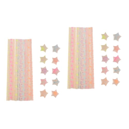 jojofuny 2 Sätze Ich Wünsche Stern Origami Origami-papier Papiersterne Weihnachten Dekorative Papierstreifen Sterne Aus Papier Origami-sternenstreifen Papiersterne Papier 180 Stück * 2 von jojofuny