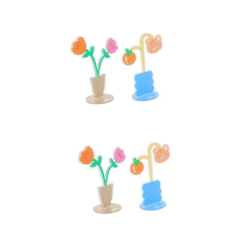 jojofuny 2 Sätze Kreative Notizhalter Aus Acryl Blumenform Multifunktionale Memo Clips Für Fotos Tischkarten Und Dekoration Für Büro Veranstaltungen Und 2 Stücke * 2 von jojofuny