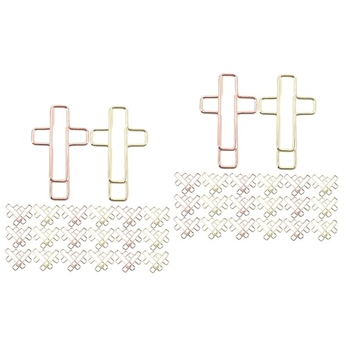 jojofuny 2 Sätze Kreuzclip Dokumentieren Gold Clips Büroklammern Klein Ö Schule Papierklemmen Papierklammern Kruzifix Wandkreuz Katholisch Kreativ Geformte Büroklammern Eisen 100 Stück * 2 von jojofuny