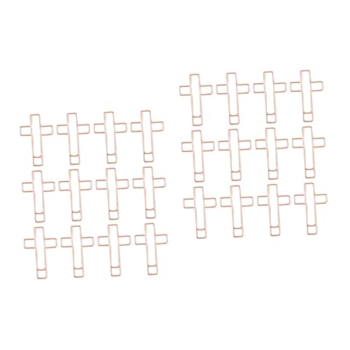 jojofuny 2 Sätze Kreuzclip Formt Büroklammern Bibelclips Süße Bunte Büroklammern Kreuzen Klein Papierklemmen Rosegoldene Büroklammern Office Ordner Kreuz Büroklammern Metall 12 Stücke * 2 von jojofuny