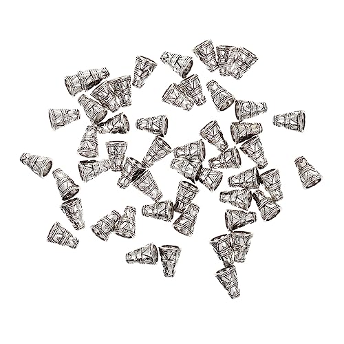 jojofuny 2 Sätze Legierungsperlenkappen Pagodenperlen Schmuckzubehör Für Diy Armbänder Und Mehr Vintage Design Für Kreative Bastelprojekte 50 Stück * 2 von jojofuny