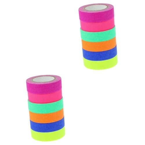 jojofuny 2 Sätze Leuchtendes Band Fluoreszierendes Klebeband Für Partys Selbstklebende Fluoreszierende Bänder Farbband Glühen Beschreibbare Neonbänder Uv-klebeband Baumwolle 6 Rollen * 2 jojofuny 2 Sätze Leuchtendes Band Fluoreszierendes Klebeband Für Partys Selbstklebende Fluoreszierende Bänder Farbband Glühen Beschreibbare Neonbänder Uv-klebeband Baumwolle 6 Rollen * 2 von jojofuny