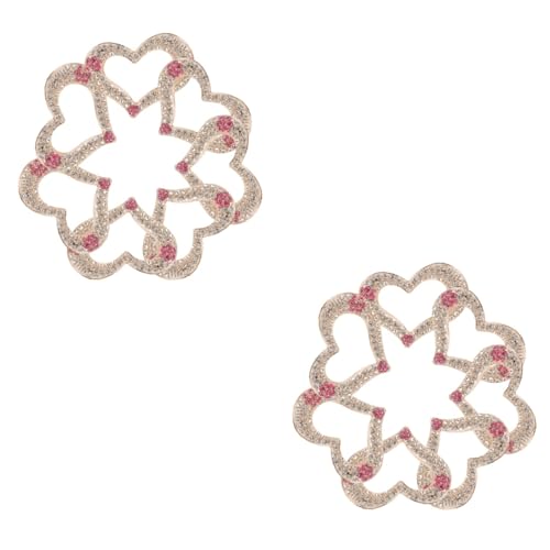 jojofuny 2 Sätze Liebesaccessoires Accessoires Herz Kleidung Klebende Kleidung Glänzende Applikationen Schuhe Für Geformte Patches Hotfix Dekoration Nähdekore Strassdekore 10 Stück * 2 von jojofuny