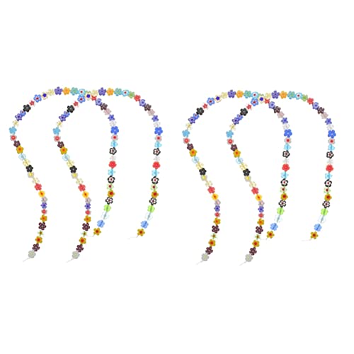 jojofuny 2 Sätze Lose Glasperlen Floraler Abstandshalter Transparente Kleine Armbandperlen Blumenförmige Glasperlen Blumenförmige Perlen Glänzende Perlen DIY Perlen 2 Saiten * 2 von jojofuny