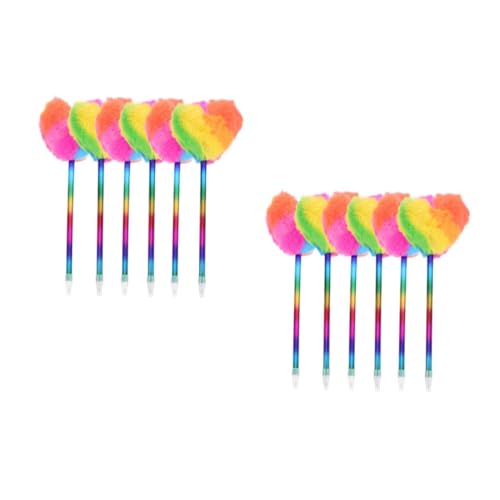 jojofuny 2 Sätze Love Kugelschreiber Puff Stifte Schreibstifte Für Mädchen Bunte Flauschige Stifte Cartoon Süßer Stift Mit Rosa Stift Für Für Mädchen Herz Stift 6 Stück * 2 von jojofuny
