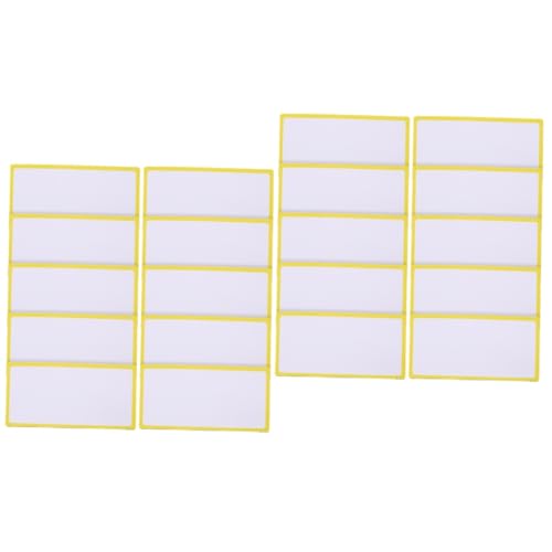 jojofuny 2 Sätze Magnetische Namens Aufkleber Magnetische Notiz Magnete Klebrig Etiketten Wiederverwendbar Klebeetikett Beschichtetes Papier Yellow 10 Stück * 2 von jojofuny