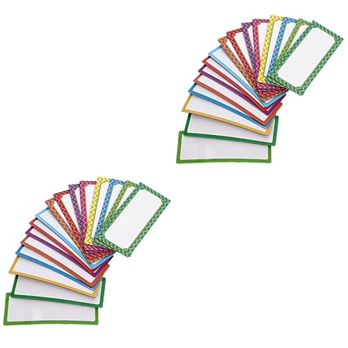 jojofuny 2 Sätze Magnetische Namensschilder Teiliges Set Wiederbeschreibbare Bunte Etiketten Für Schule Und Büro Für Whiteboards Und Kühlschränke Leicht Zu Reinigen Und 16 Stück * 2 von jojofuny