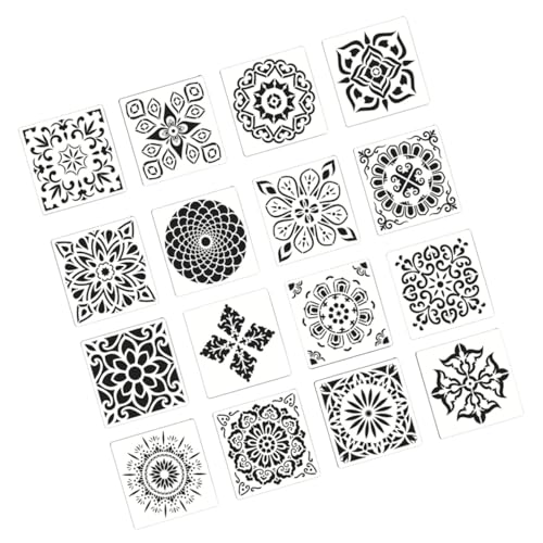 jojofuny 2 Sätze Mandala Schablonen Malvorlagen für Diy Projekte Teiliges Set mit Wiederverwendbaren Mustern für Wand und Möbelgestaltung für Kunsthandwerk und Dekoration von jojofuny