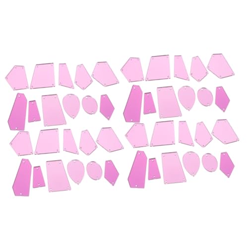 jojofuny 2 Sätze Mirror Diamond Accessoires Basteln Und Hochzeit Kleider Bastelset Dekorative Spiegel Strasshandwerk Dekorativer Spiegel Zum Aufnähen Nähzubehör Acryl Violett 50 Stück * 2 von jojofuny