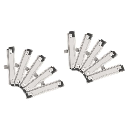 jojofuny 2 Sätze Montierbarer Klemmbrettclip Robuster Clip Für Die Zwischenablage Aluminium Clips Klemmbretter Bulletin-board-ordner Veranstalter Metall Silver 5 Stück * 2 von jojofuny