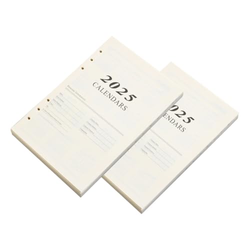 jojofuny 2 Sätze Nachfüllpackung für lose Blätter loses Blatt Papier a5 Notebook -Nachfüllung Notizbücher Notizblockpapier mit 6 Löchern Notizbuchpapier nachfüllen Beige von jojofuny